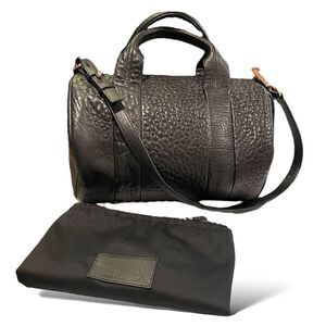 ALEXANDER WANG Pebbled Lambskin Rockie & Rose Gold Hardware Crossbody/Tote Bag
